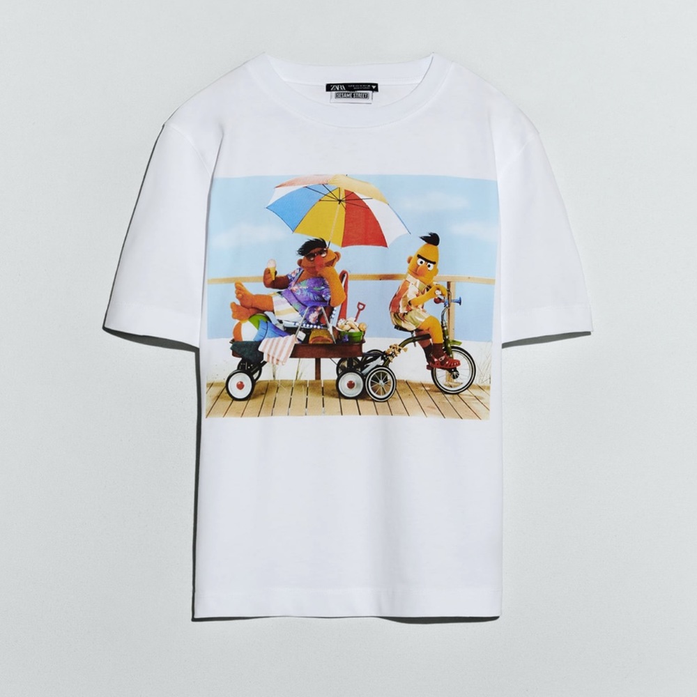 Zara Sesame Street graphic tee⛱🍹